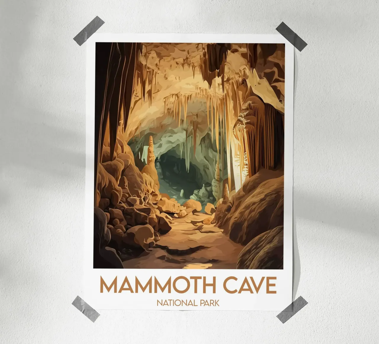 Affiche Mammoth Cave National Park poster con telaio in plastica da Frame the World