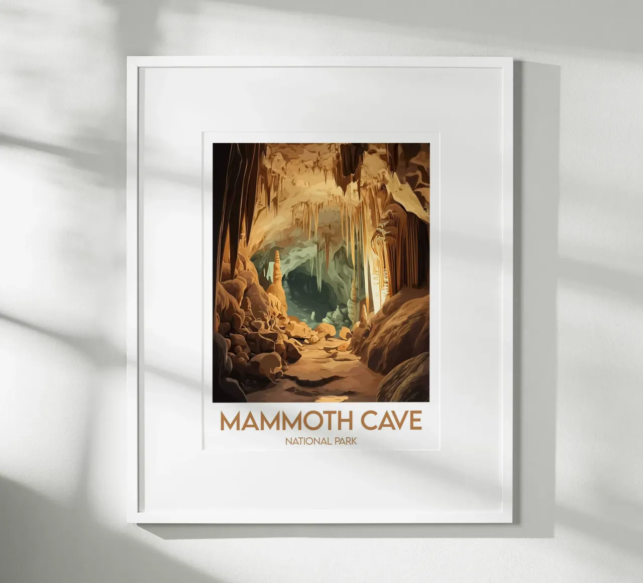 Affiche Mammoth Cave National Park poster con telaio in plastica da Frame the World