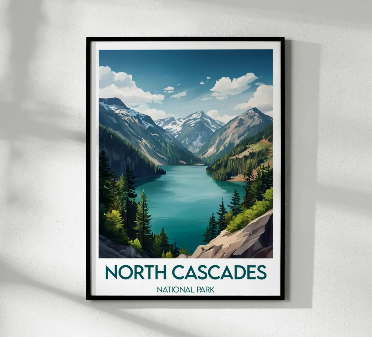 Parco Nazionale delle Cascate Settentrionali poster con telaio in plastica da Frame the World