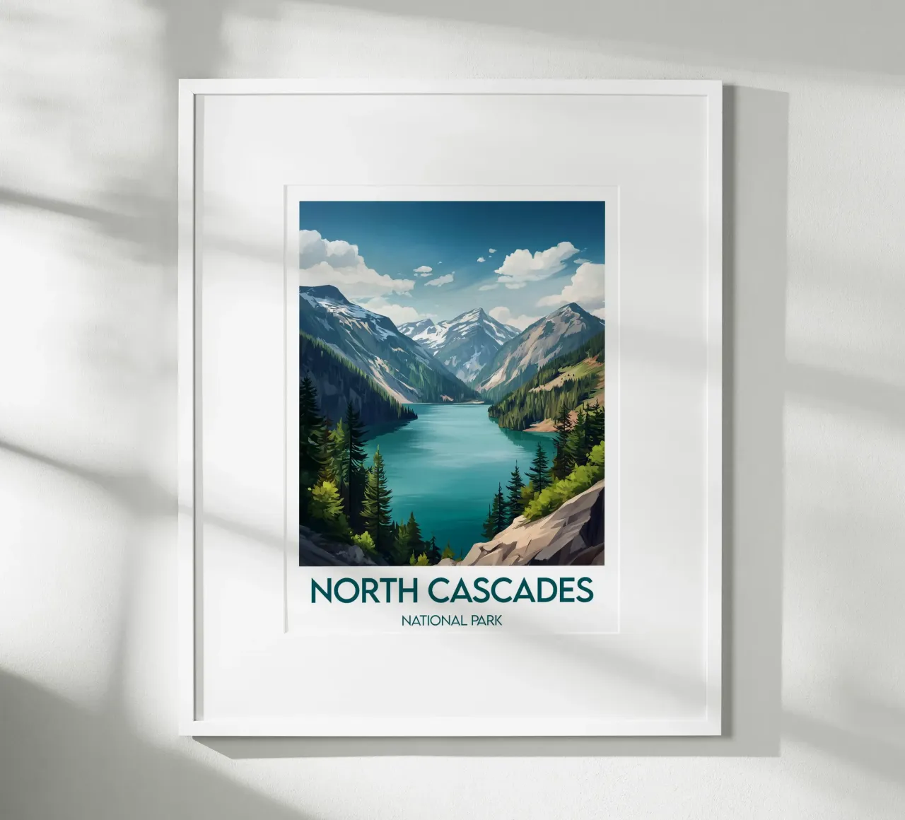 Parco Nazionale delle Cascate Settentrionali poster con telaio in plastica da Frame the World