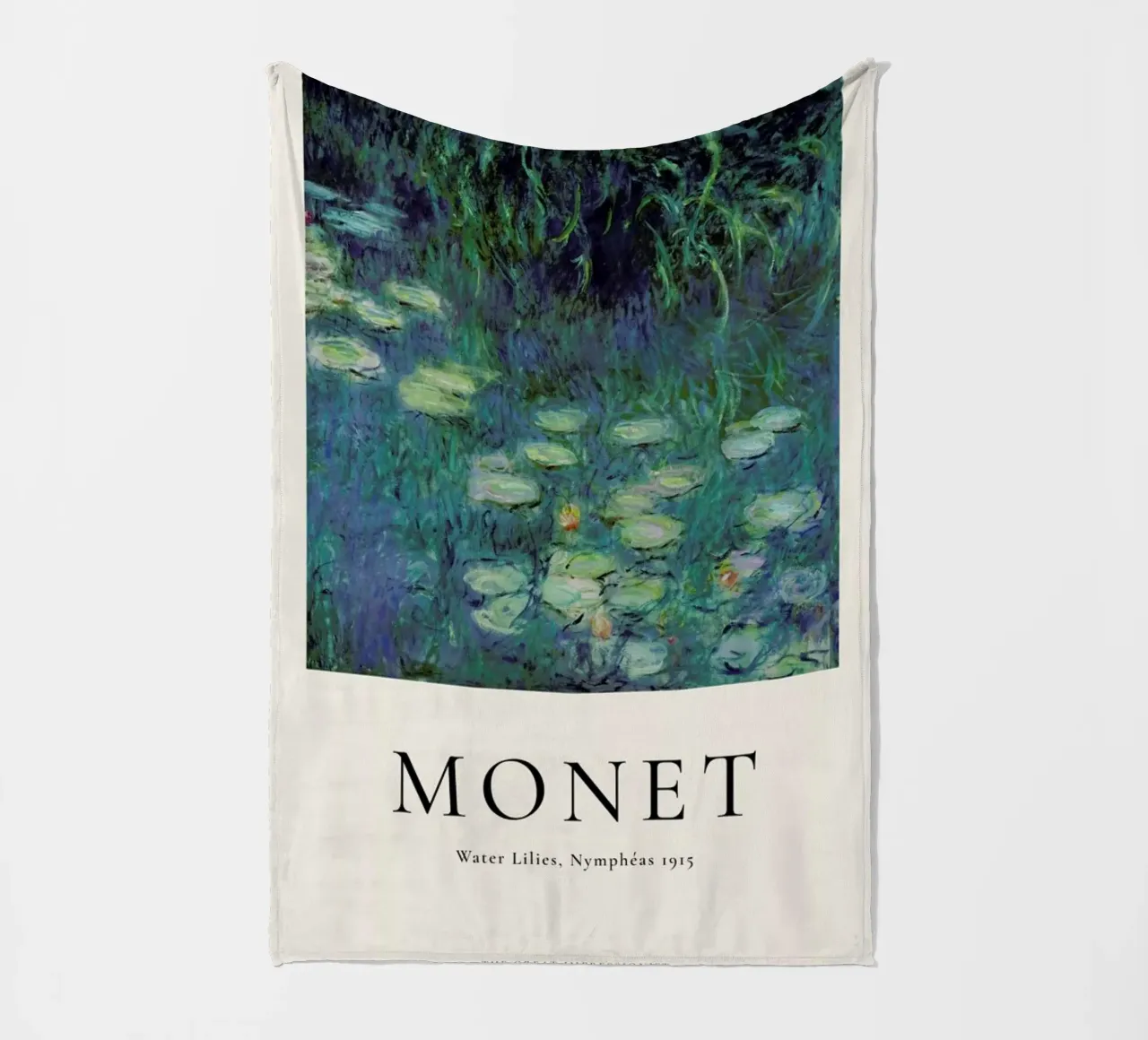 Monet - Water Lilies, Nymphéas fleece blanket by ARTOTHEK