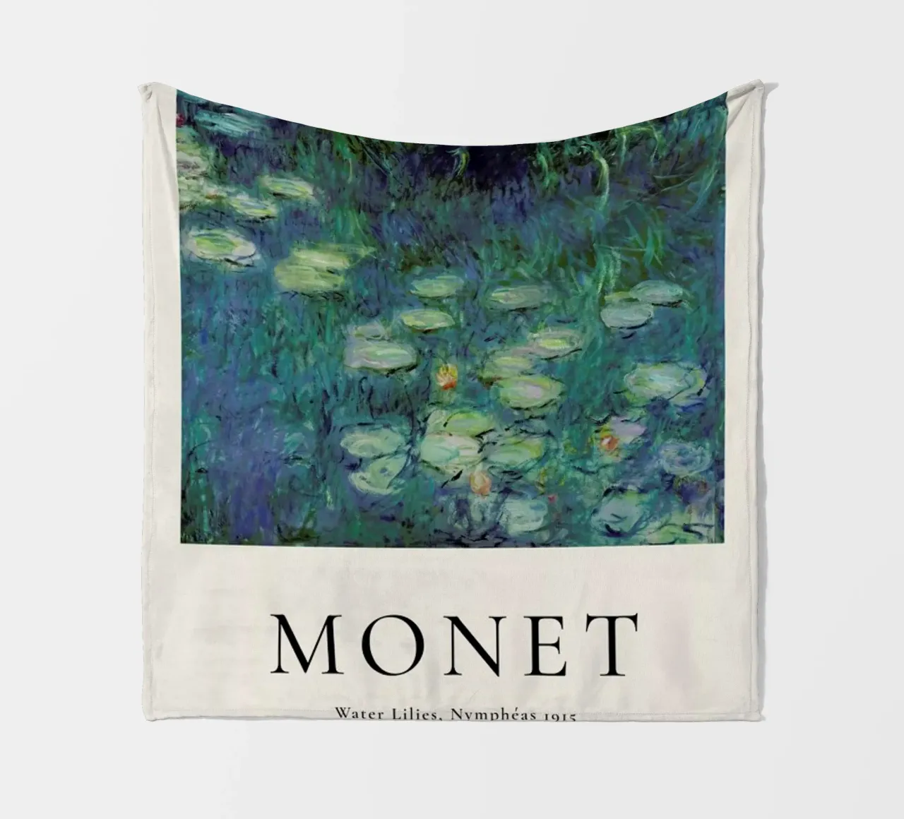 Monet - Water Lilies, Nymphéas fleece blanket by ARTOTHEK
