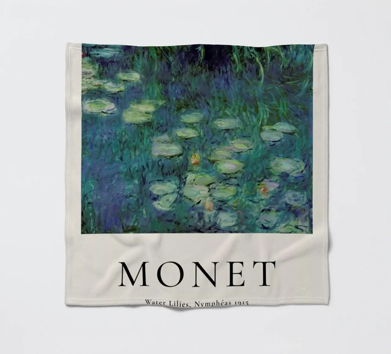 Monet - Water Lilies, Nymphéas fleece blanket by ARTOTHEK
