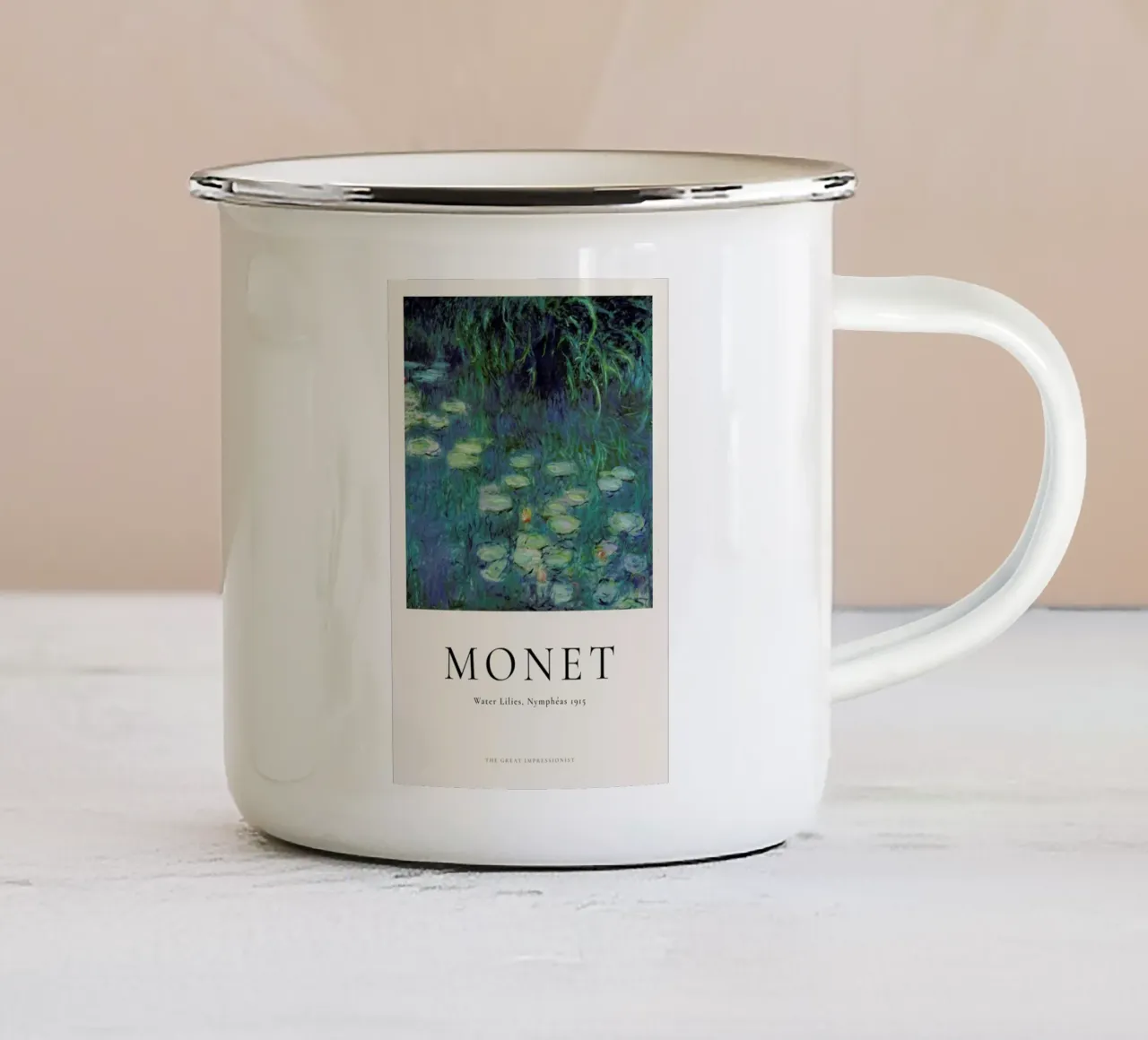 Monet - Water Lilies, Nymphéas tazza in smalto da ARTOTHEK