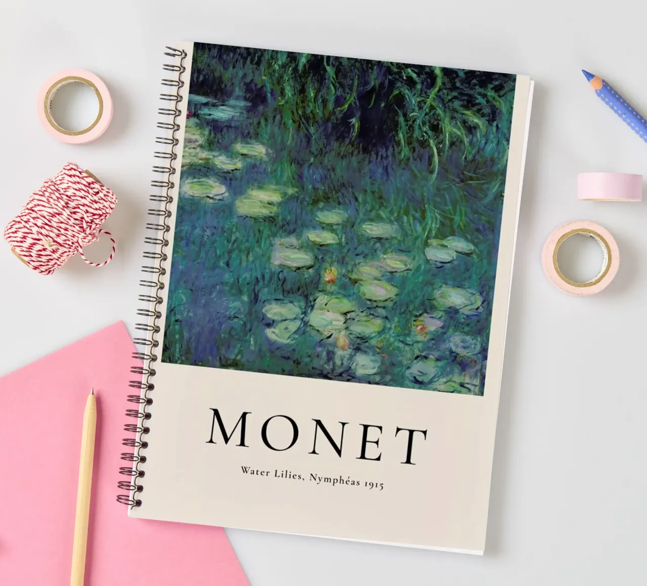 Monet - Water Lilies, Nymphéas spiral notebook by ARTOTHEK
