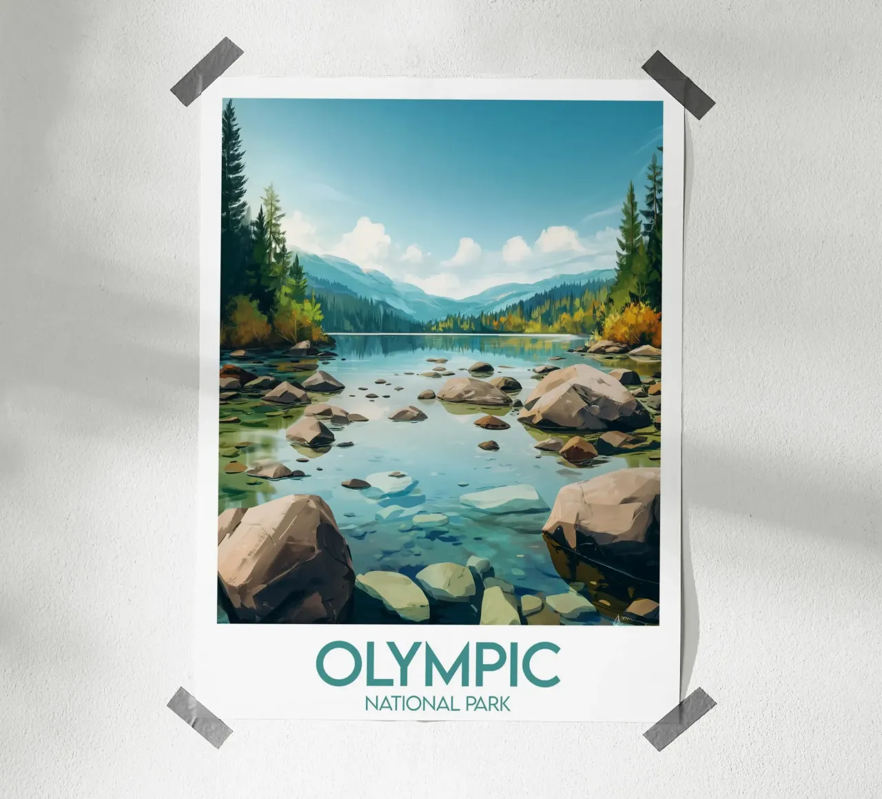 Affiche Olympic National Park poster da Frame the World