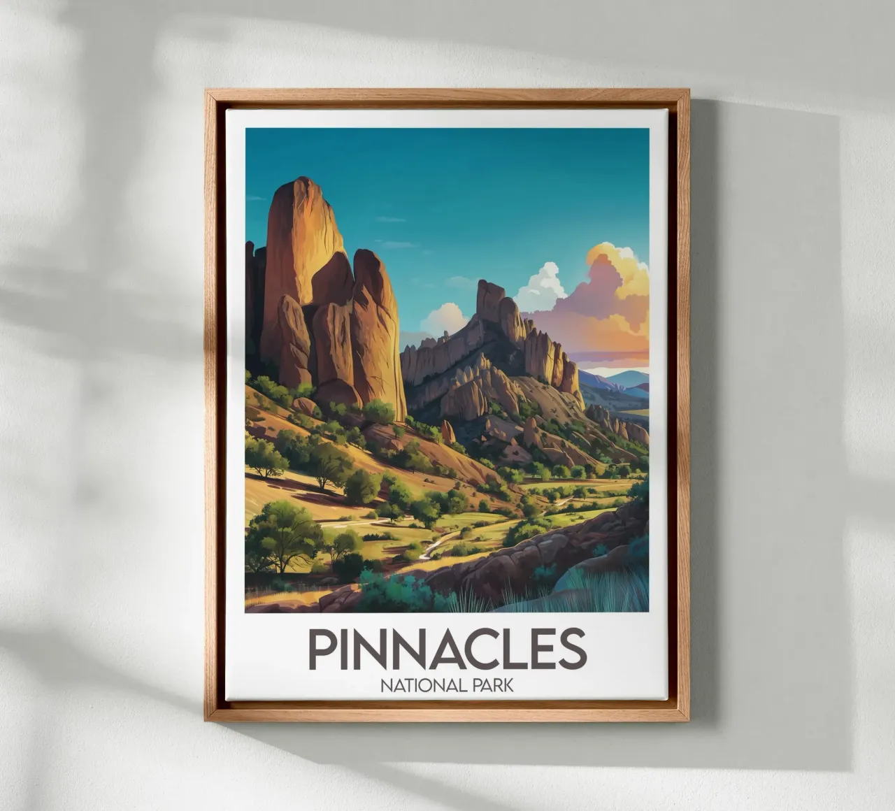 Nationaal park Pinnacles canvas met Baklijst van Frame the World