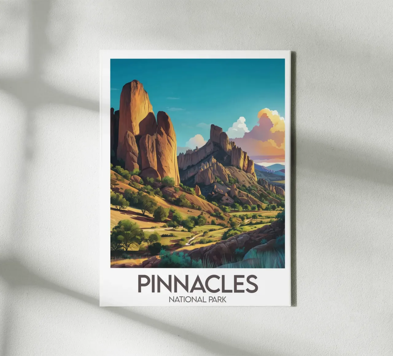 Nationaal park Pinnacles canvas met Baklijst van Frame the World