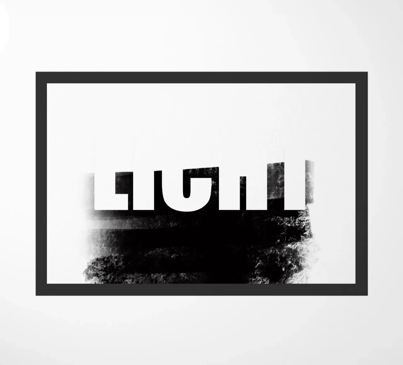 LICHT Typografie Poster Schwarz Weiß minimalistisch Design zerbino da LIMITED EDITION LETTERS