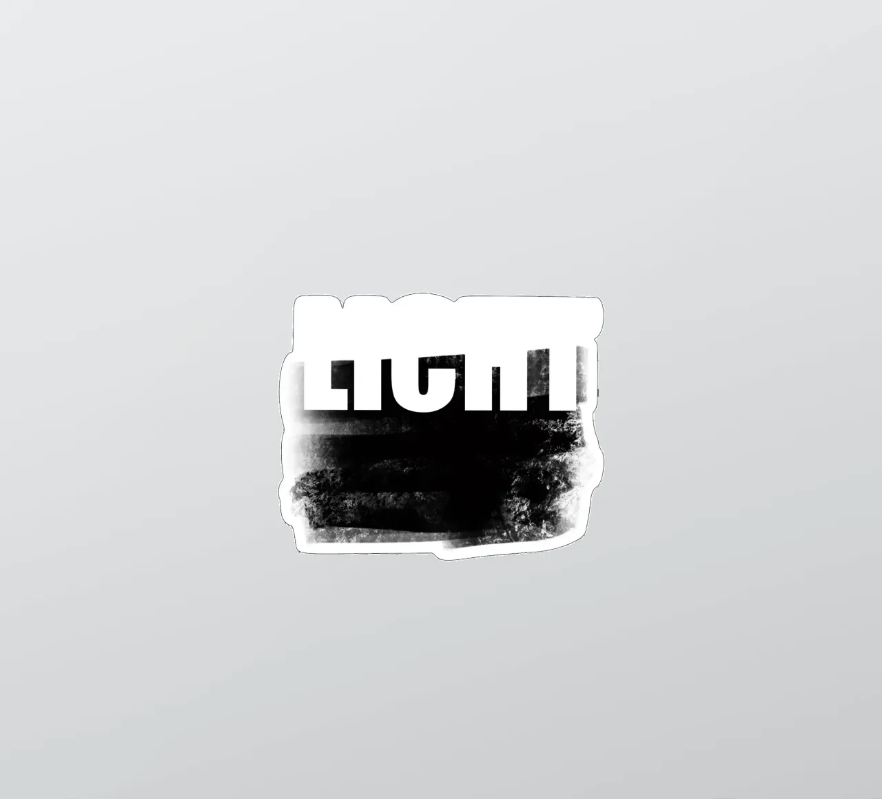 LICHT Typografie Poster Schwarz Weiß minimalistisch Design sticker by LIMITED EDITION LETTERS