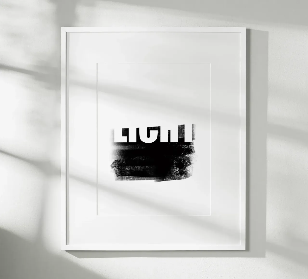 LICHT Typografie Poster Schwarz Weiß minimalistisch Design carta hahnemühle da LIMITED EDITION LETTERS