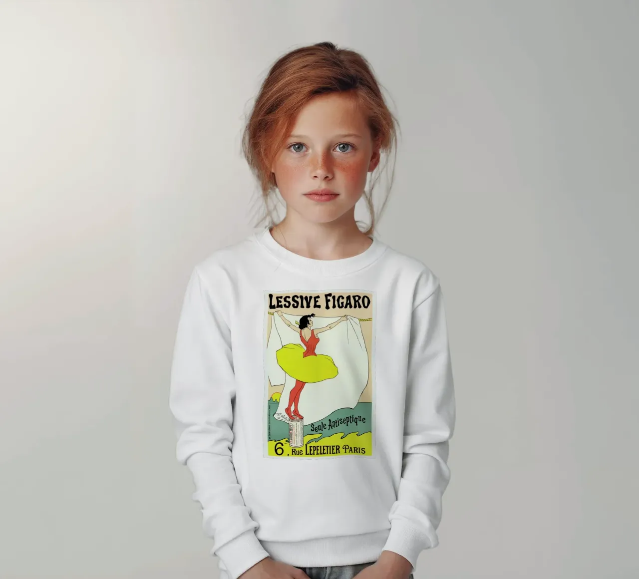 Lessive Figaro - Seule Antiseptique kids sweatshirt by ARTOTHEK