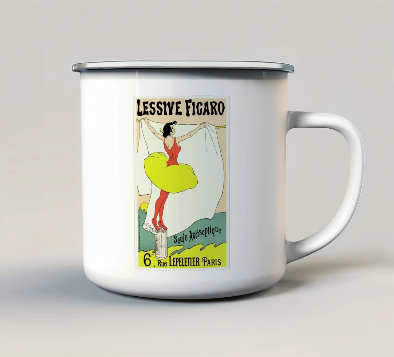Lessive Figaro - Seule Antiseptique tazza in smalto da ARTOTHEK