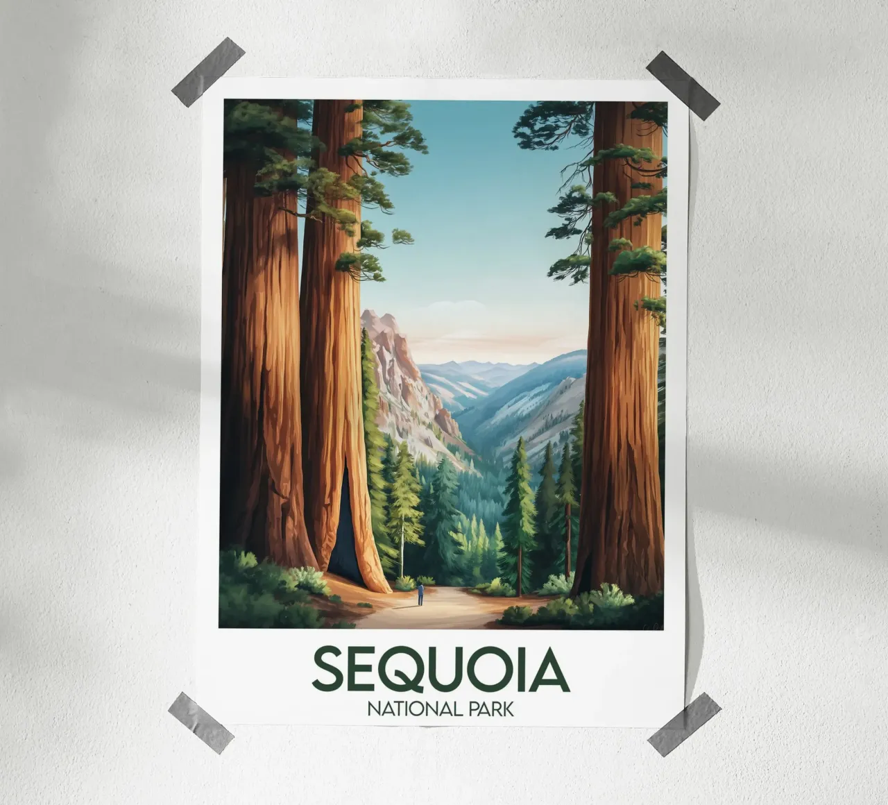 Affiche Sequoia National Park poster con telaio in alluminio da Frame the World