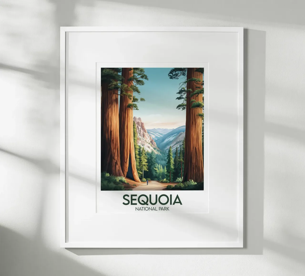 Affiche Sequoia National Park poster con telaio in alluminio da Frame the World