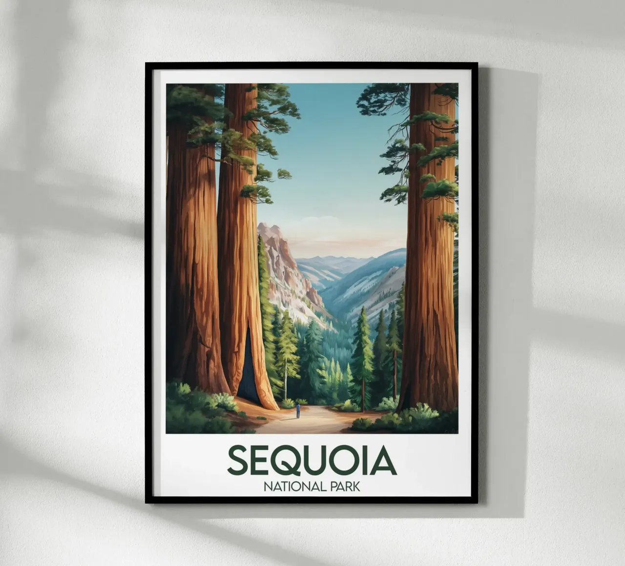 Affiche Sequoia National Park poster con telaio in alluminio da Frame the World