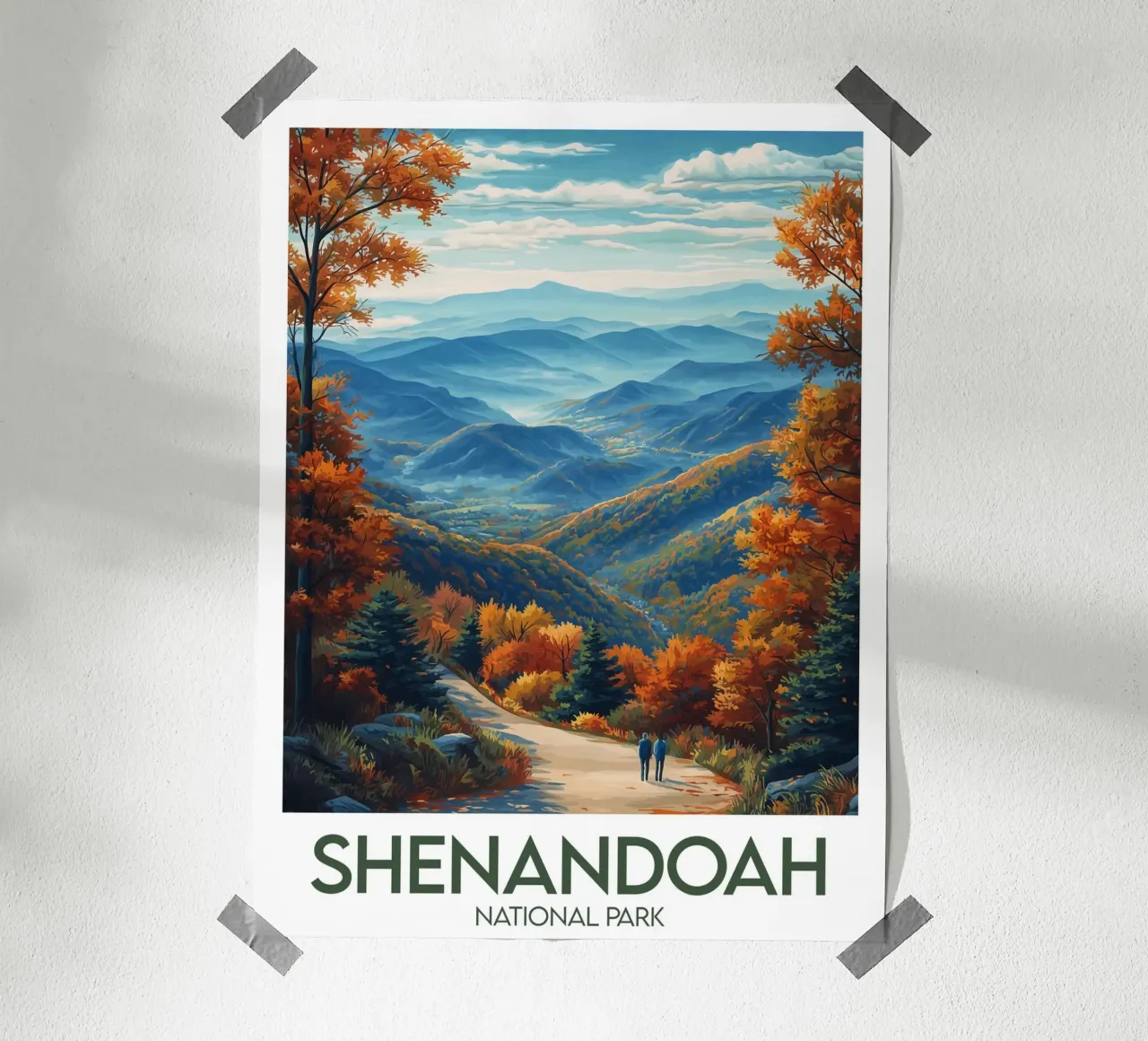 Parco Nazionale di Shenandoah poster con telaio in alluminio da Frame the World