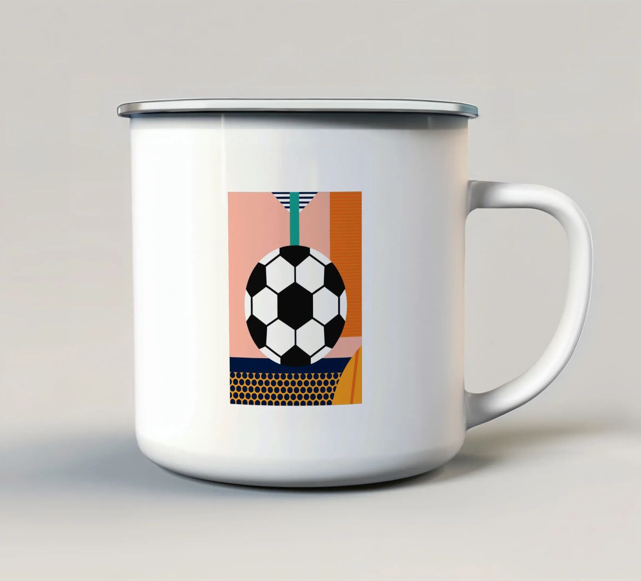 Calcio tazza in smalto da LOOK DIFFERENT
