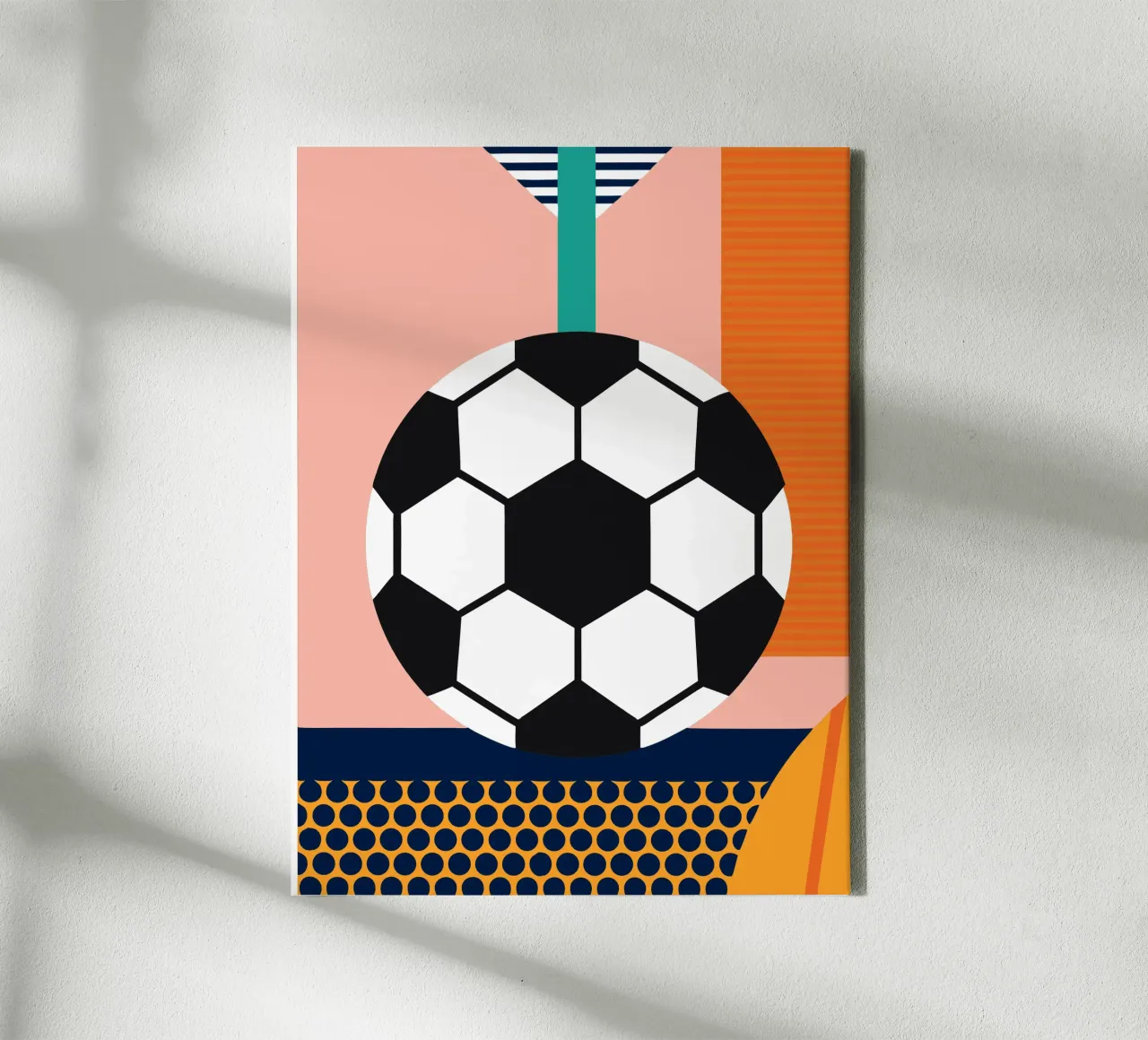 Voetbal canvas met Baklijst van LOOK DIFFERENT