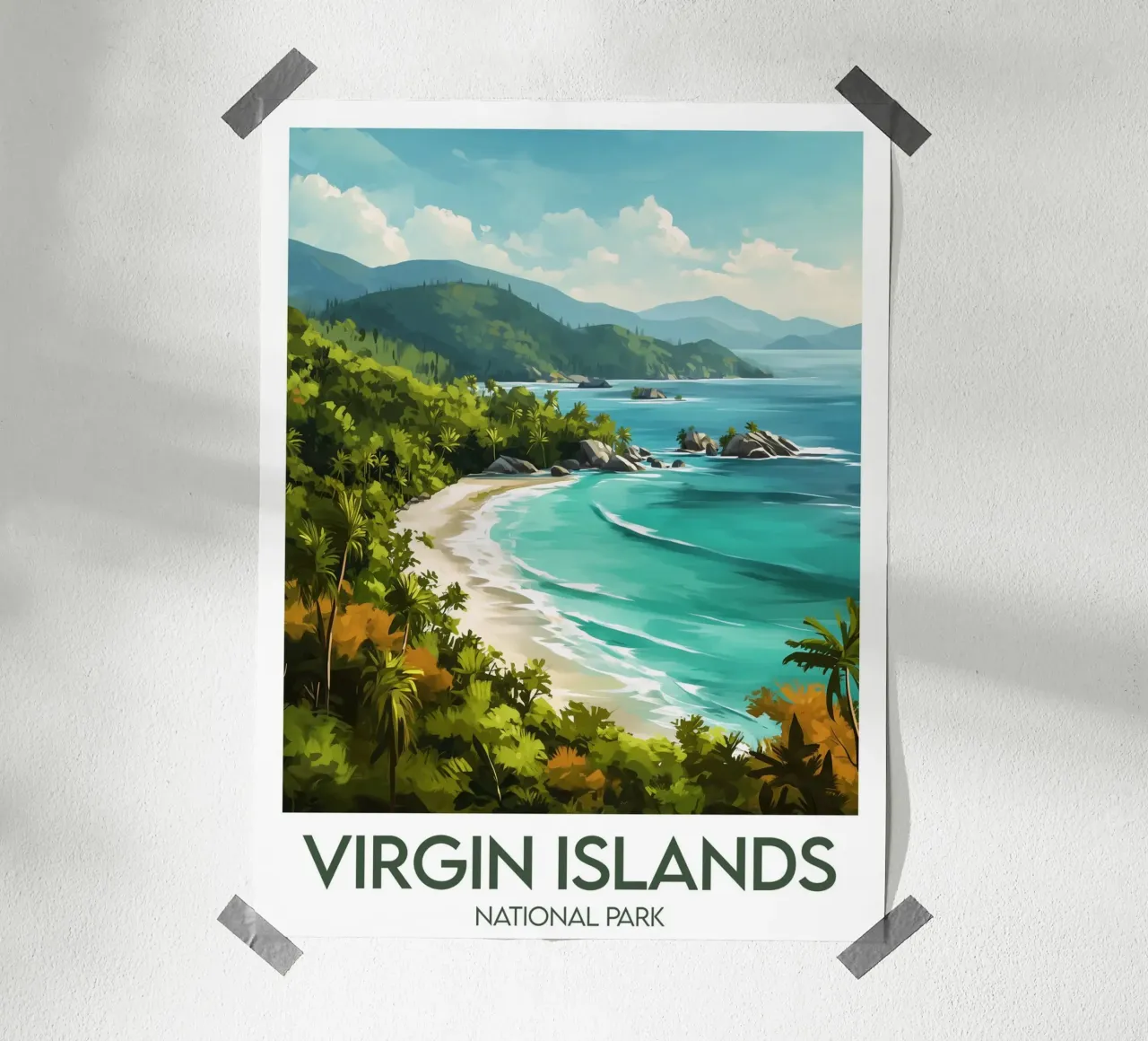 Affiche Jungferninseln-Nationalpark Poster von Frame the World
