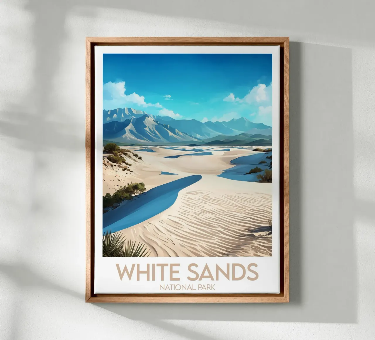 Parco Nazionale delle Sabbie Bianche tela con Cornice a cassetta da Frame the World