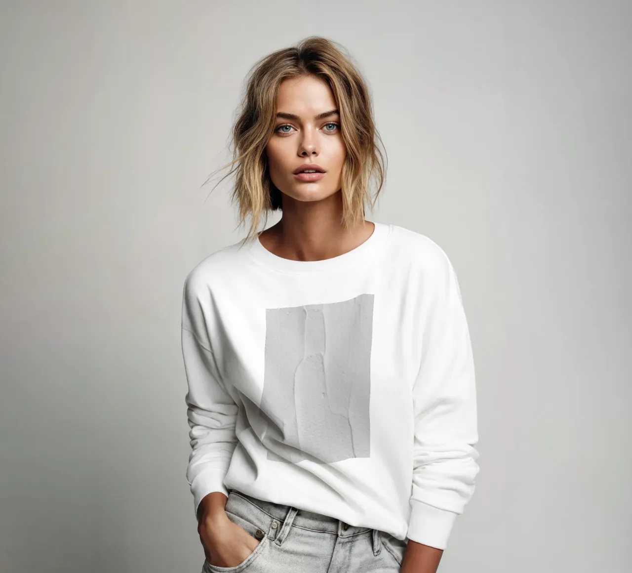 White Textures 3 Abstract Shapes sudadera de Studio Nahili