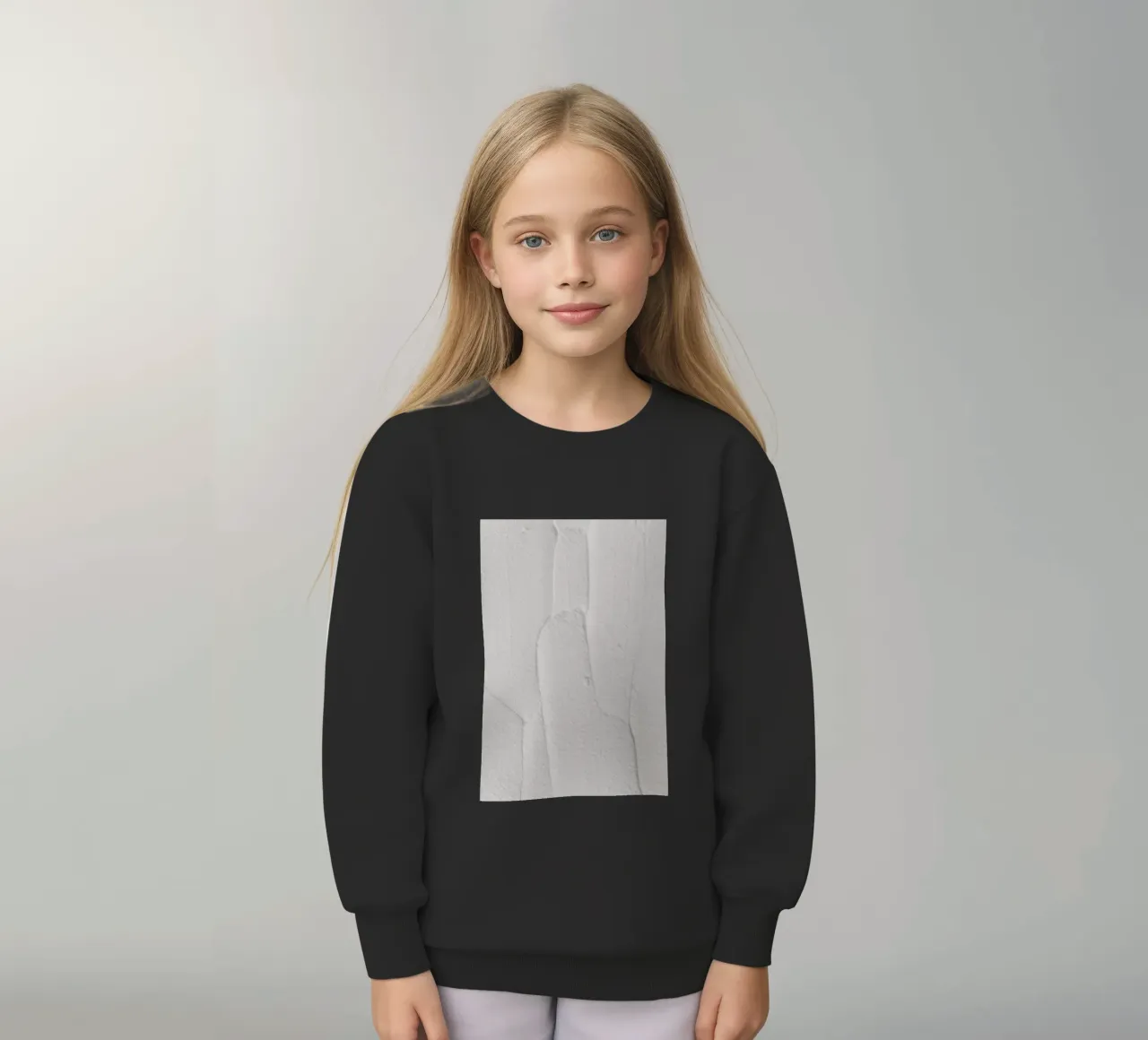 White Textures 3 Abstract Shapes felpa bambino da Studio Nahili