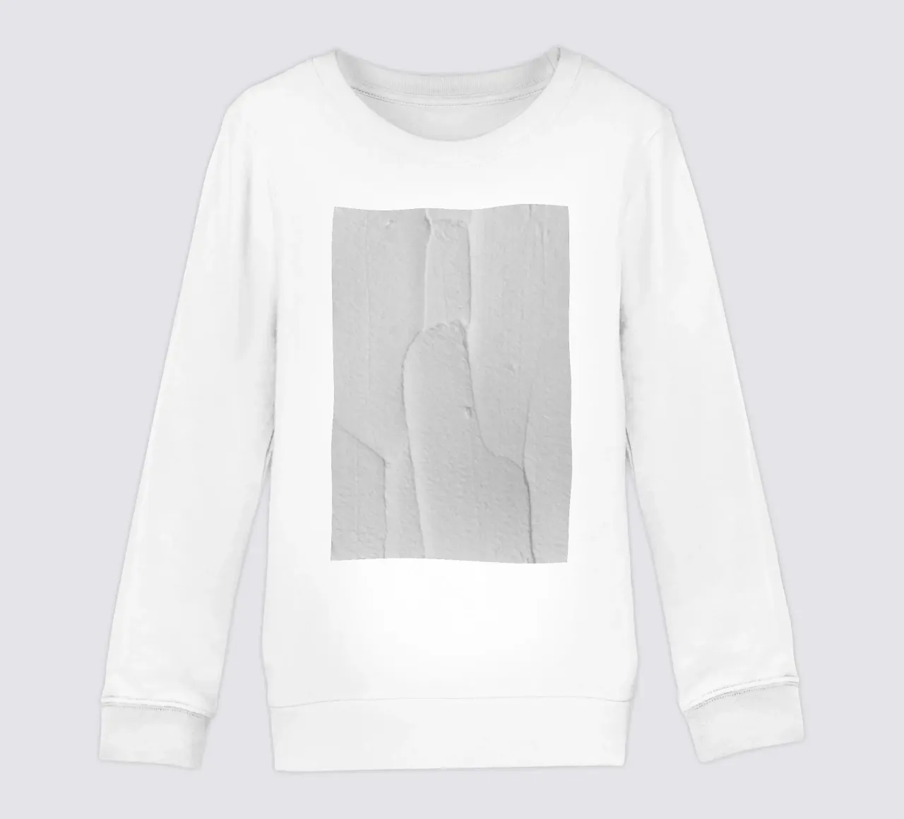 White Textures 3 Abstract Shapes felpa bambino da Studio Nahili