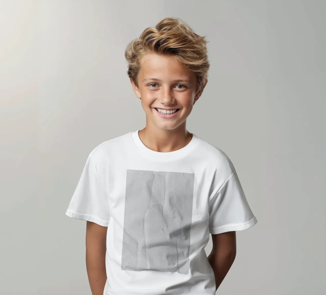 White Textures 3 Abstract Shapes t-shirt bambini da Studio Nahili