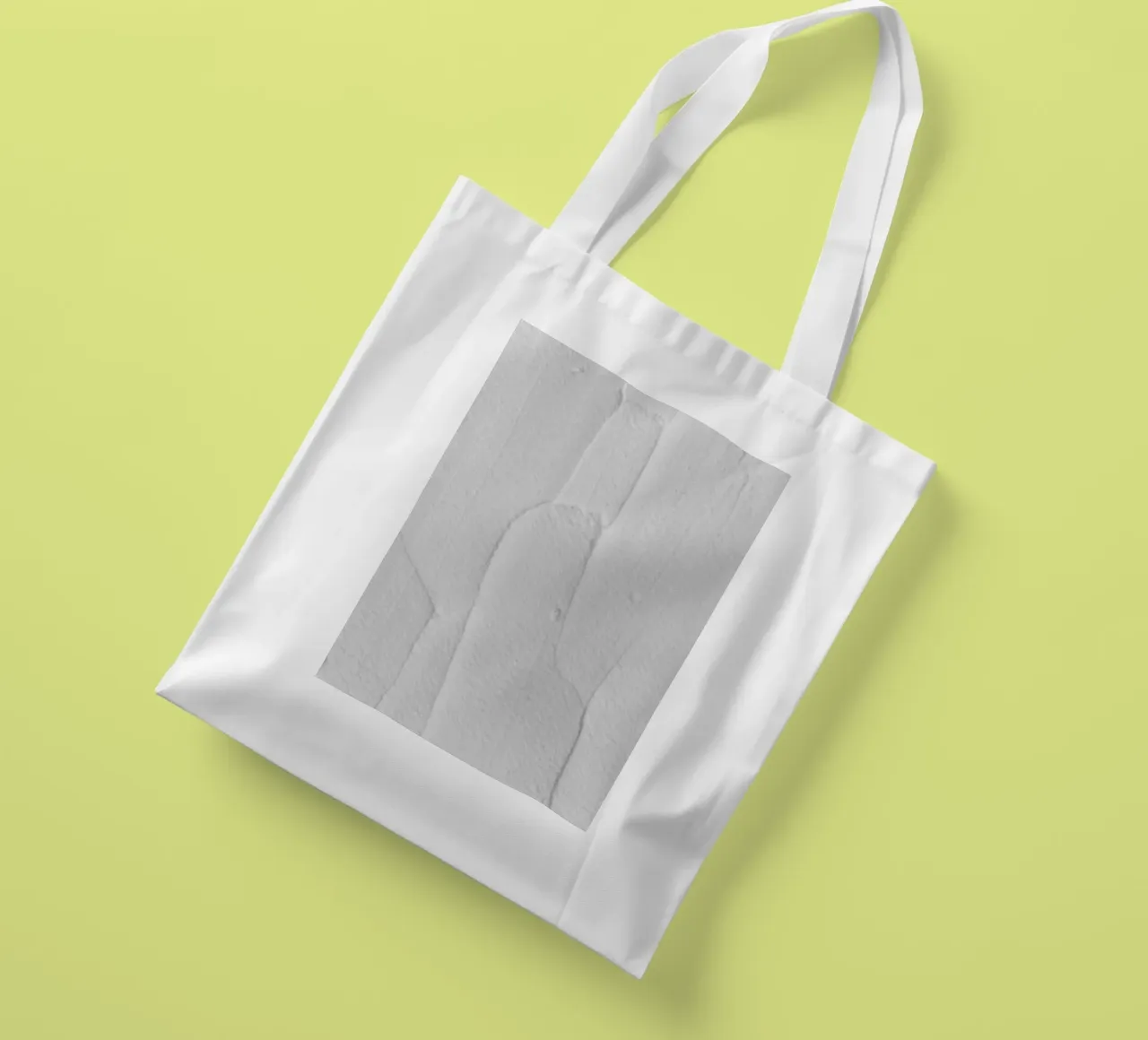 White Textures 3 Abstract Shapes borsa in juta da Studio Nahili