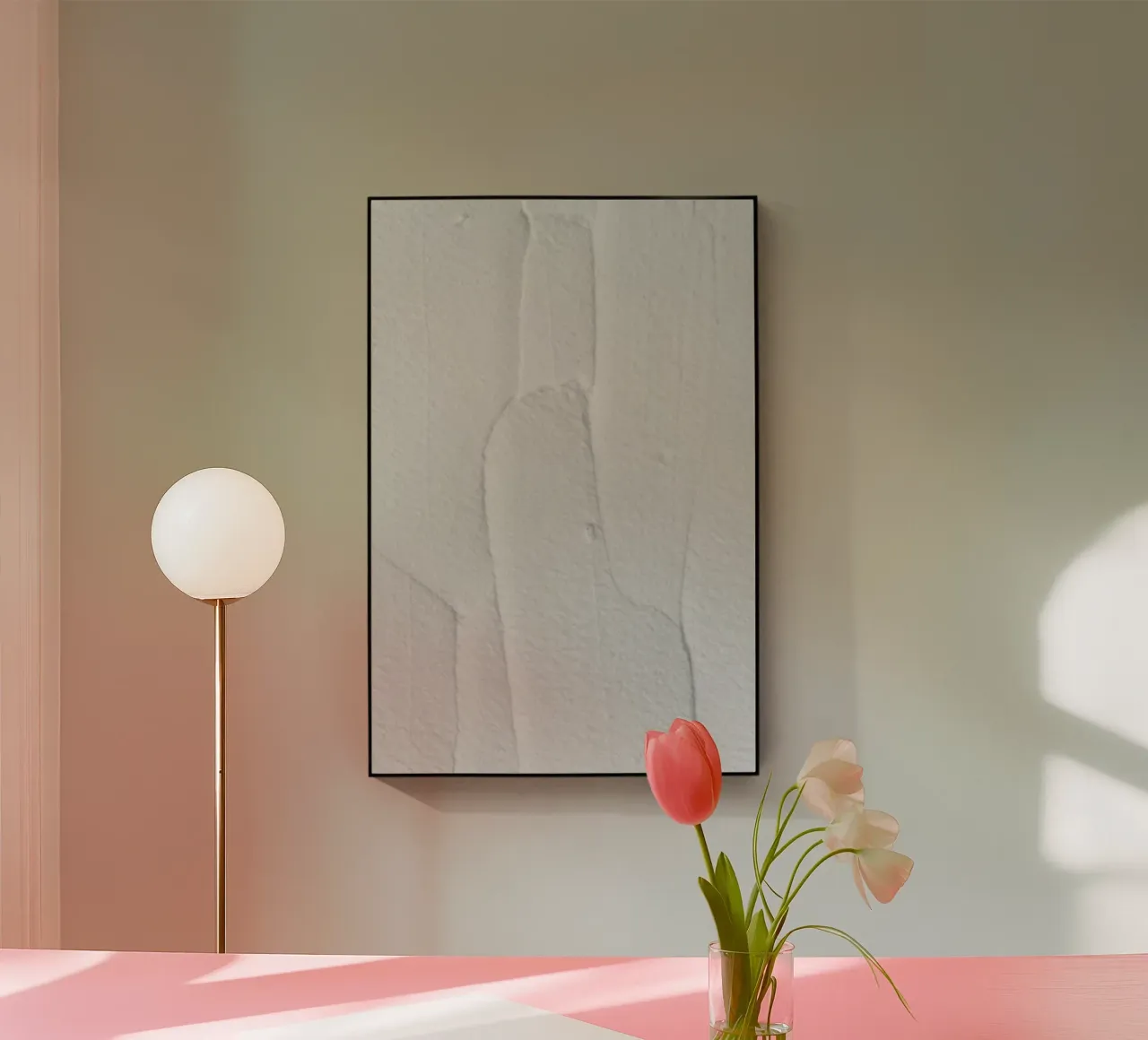 White Textures 3 Abstract Shapes plexiglass da Studio Nahili