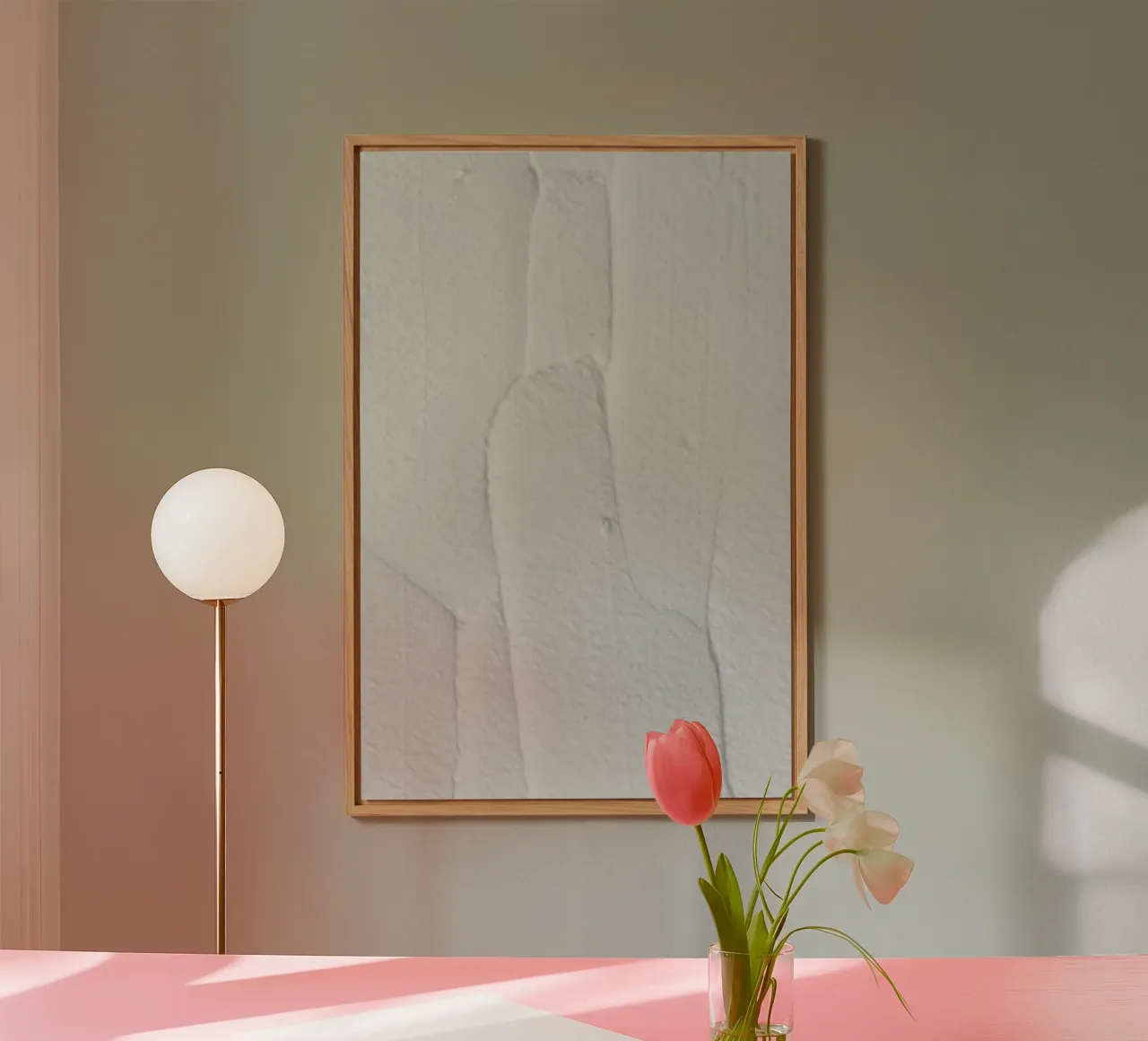 White Textures 3 Abstract Shapes pannello forex da Studio Nahili
