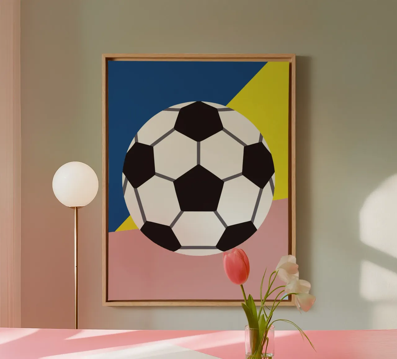 Voetbal canvas met Baklijst van LOOK DIFFERENT