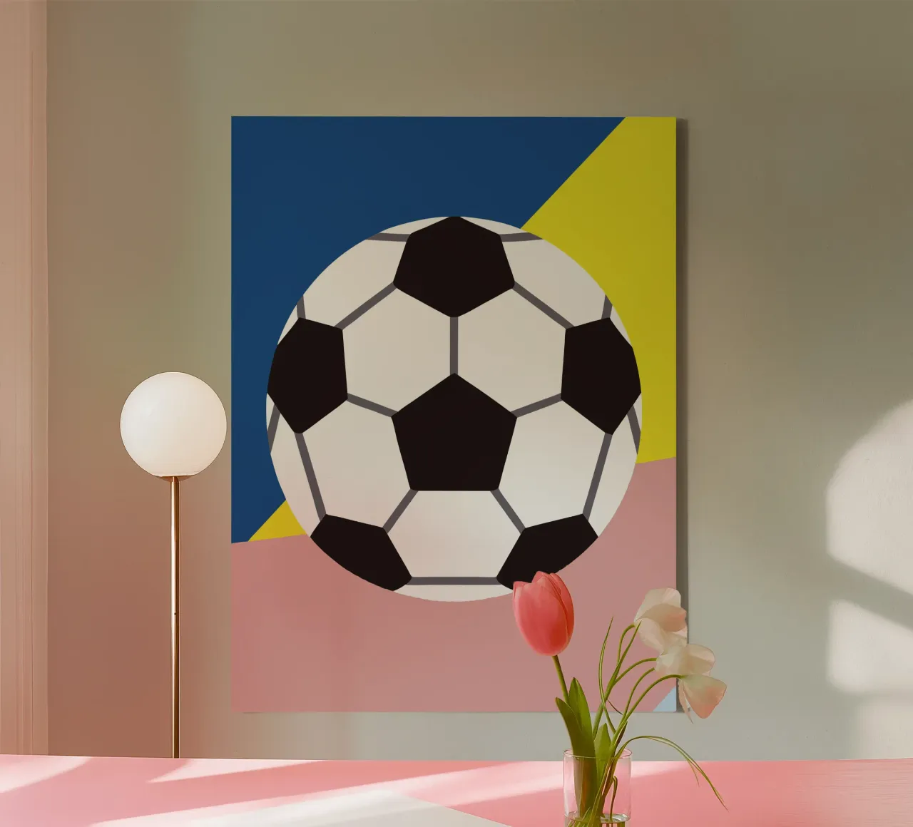 Voetbal canvas met Baklijst van LOOK DIFFERENT