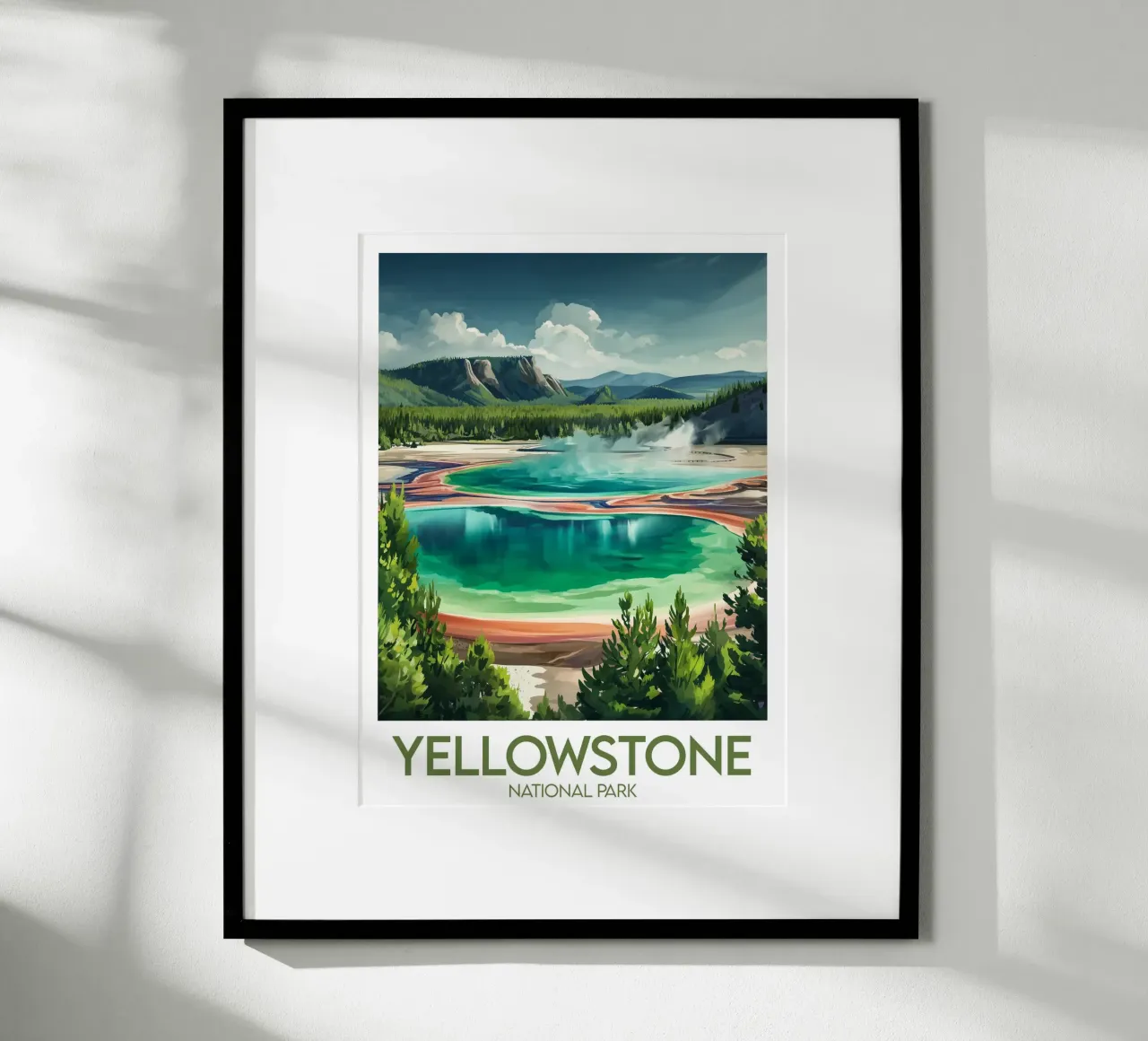 Affiche Yellowstone Grand Prismatic Spring poster da Frame the World