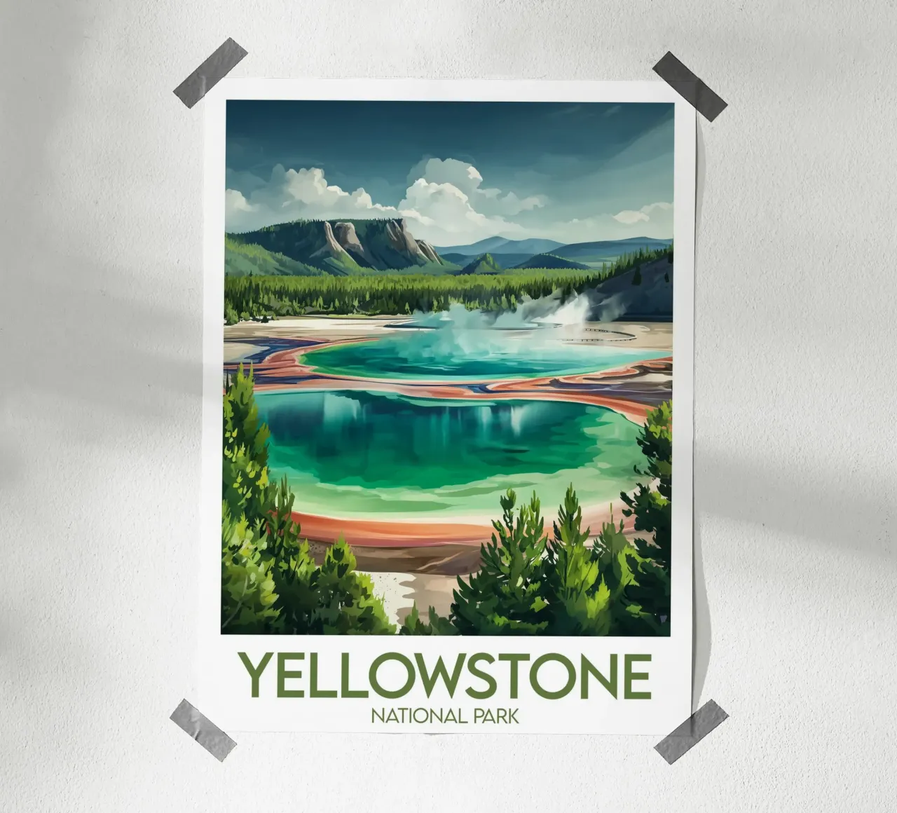 Affiche Yellowstone Grand Prismatic Spring poster da Frame the World