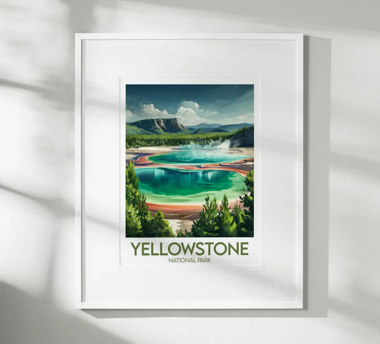 Affiche Yellowstone Grand Prismatic Spring poster da Frame the World