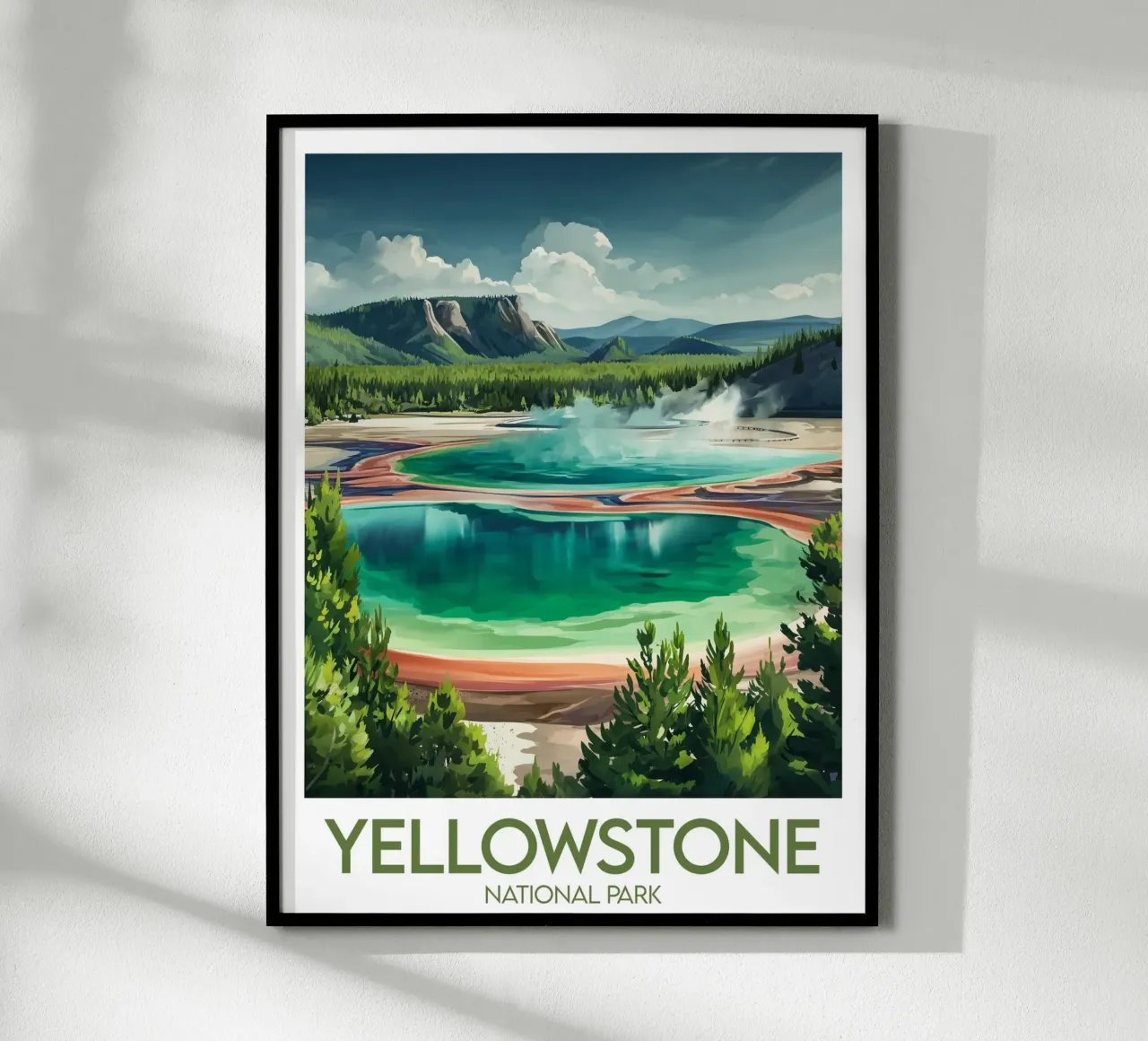 Affiche Yellowstone Grand Prismatic Spring poster da Frame the World