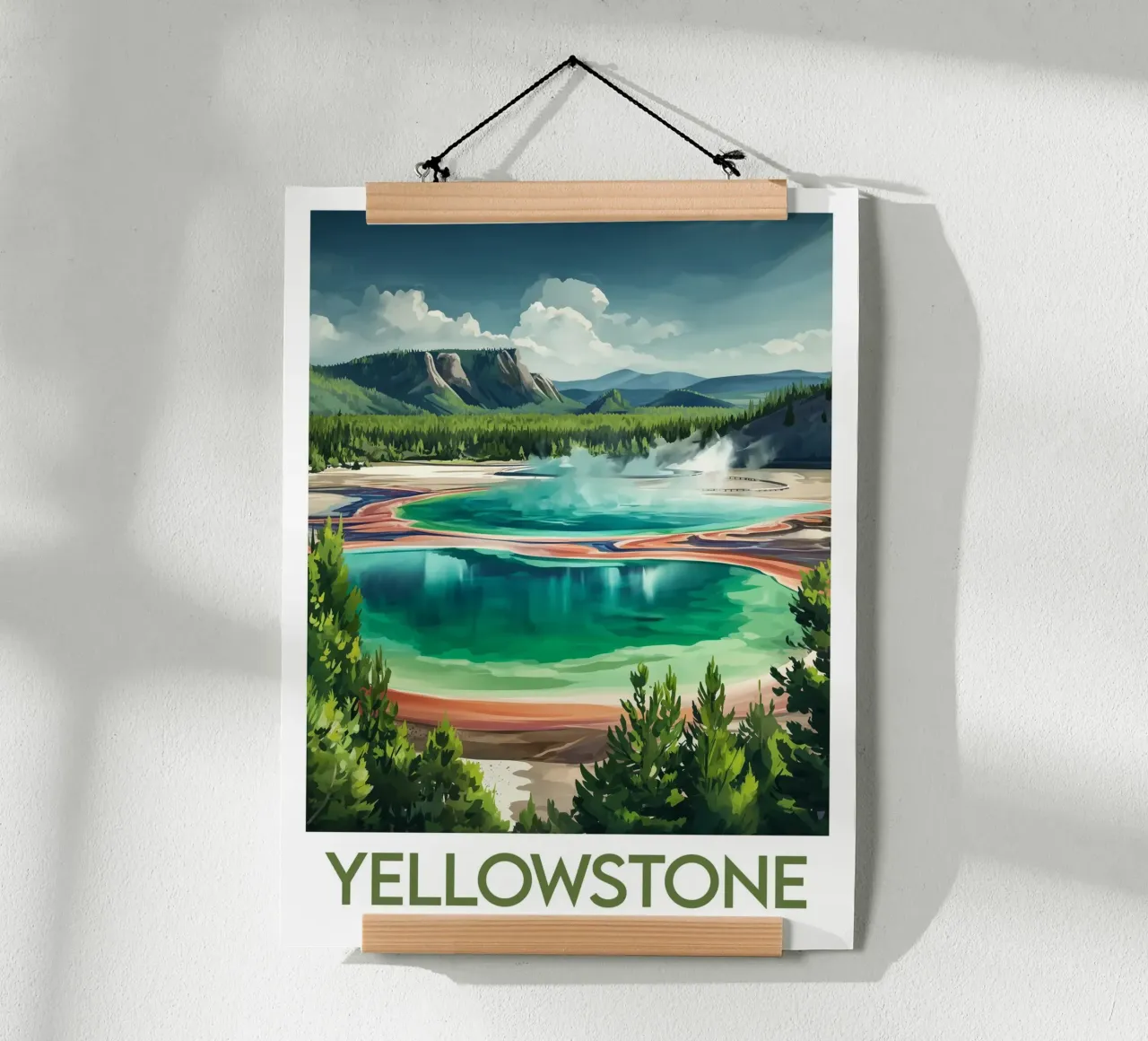 Affiche Yellowstone Grand Prismatic Spring poster da Frame the World