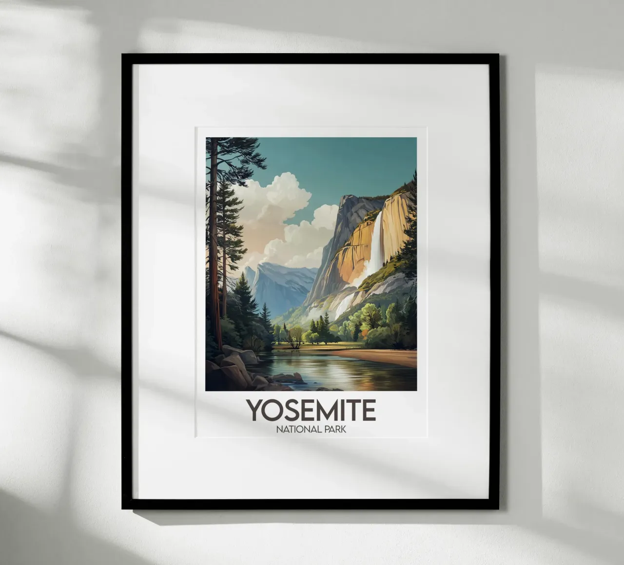 Affiche Yosemite poster con telaio in plastica da Frame the World