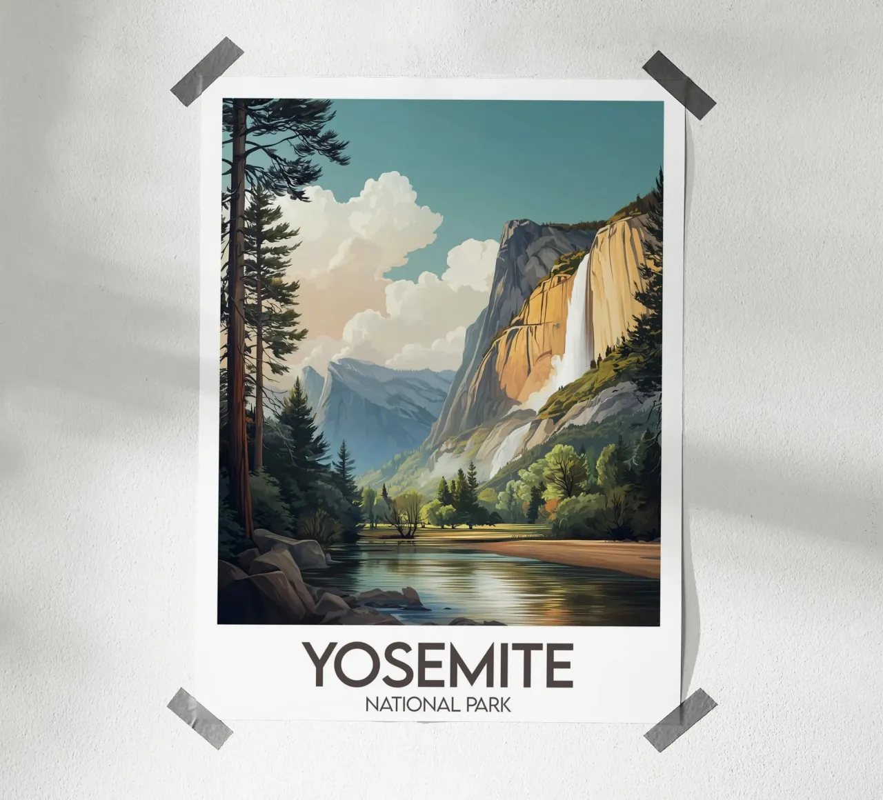 Affiche Yosemite poster con telaio in plastica da Frame the World