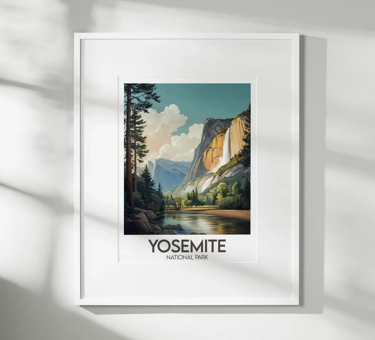 Affiche Yosemite poster con telaio in plastica da Frame the World