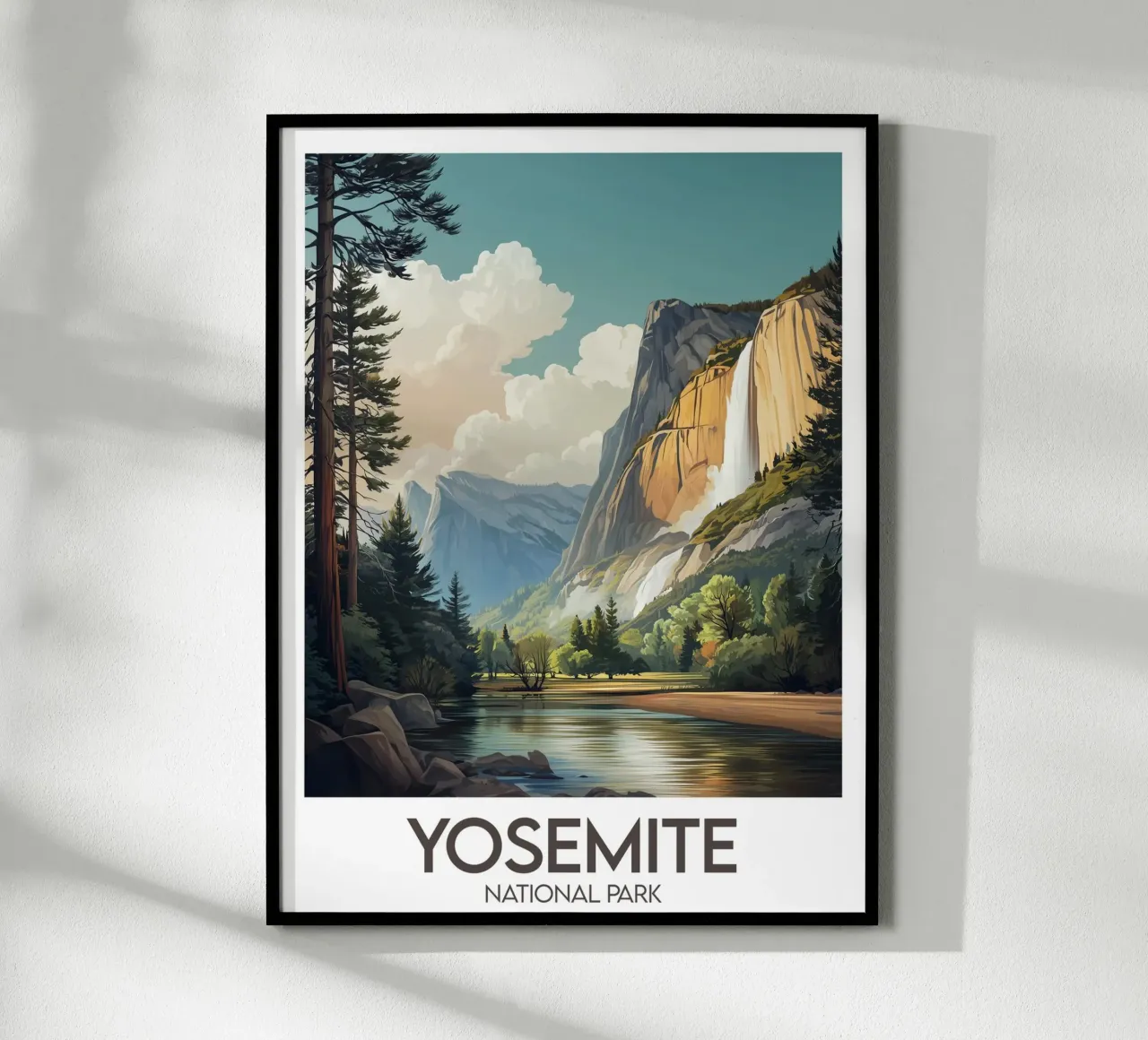 Affiche Yosemite poster con telaio in plastica da Frame the World