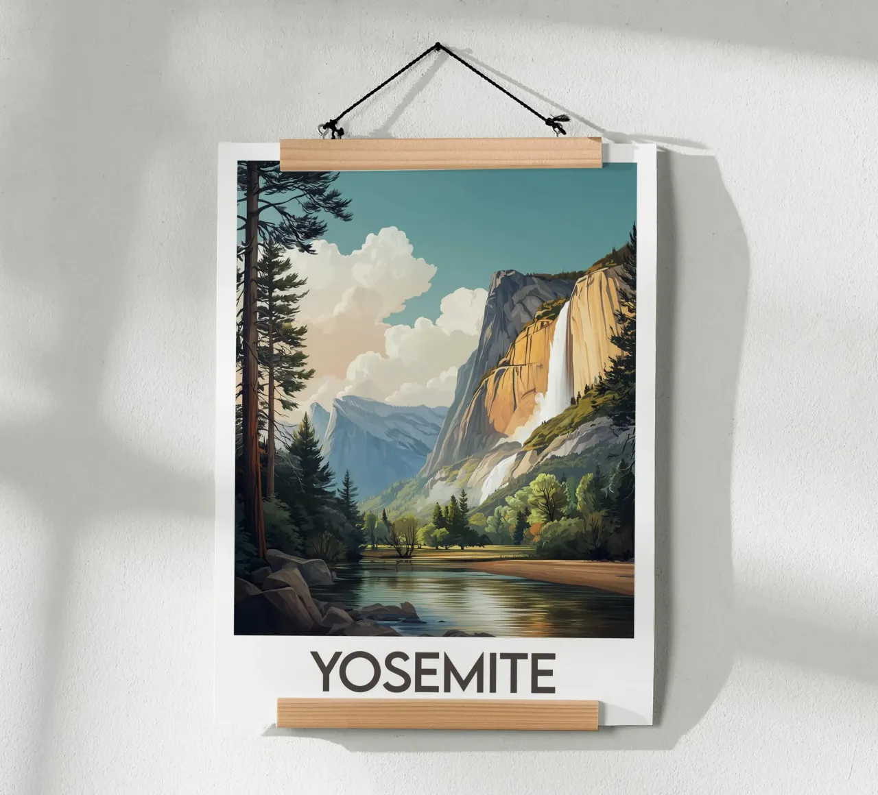 Affiche Yosemite poster con telaio in plastica da Frame the World