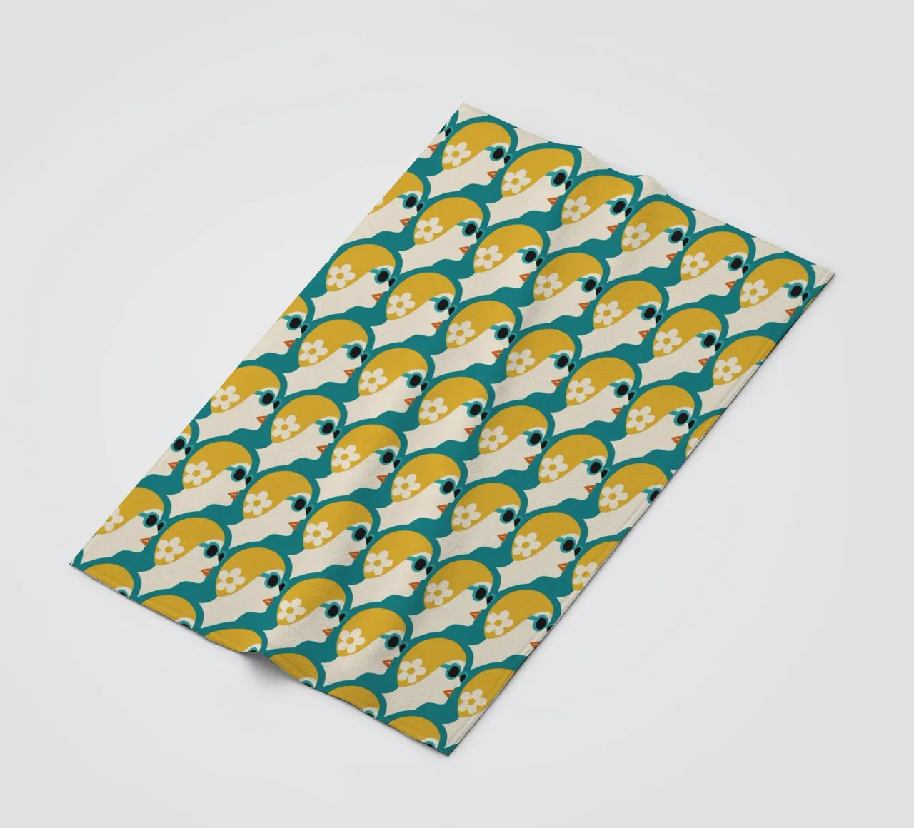 Nuotatore di mare Stile Pop Art Donna retrò con cuffia da bagno Oro verde acqua coperta in pile da Pemilyland
