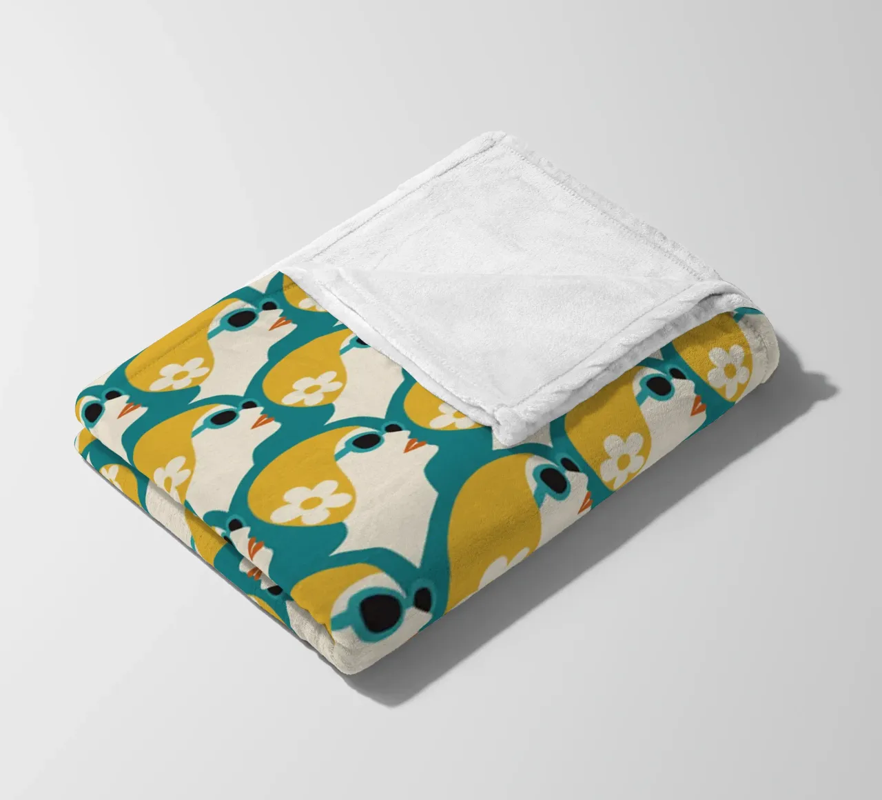 Nuotatore di mare Stile Pop Art Donna retrò con cuffia da bagno Oro verde acqua coperta in pile da Pemilyland
