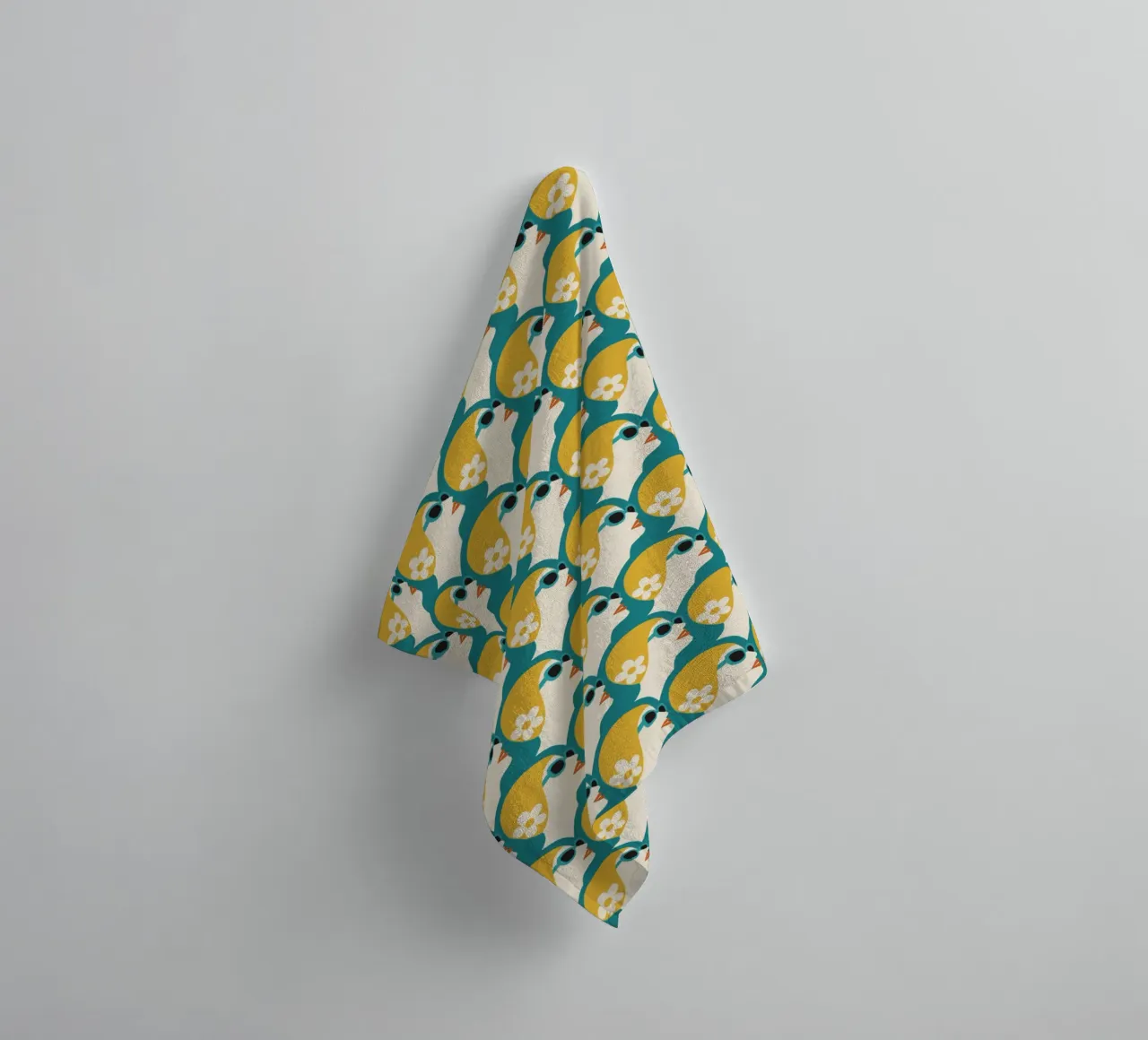Nageuse en mer Style Pop Art Femme rétro en bonnet de bain Sarcelle Or serviette de bain de Pemilyland