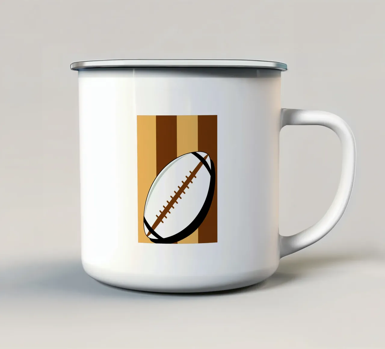 Pallone da rugby tazza in smalto da LOOK DIFFERENT
