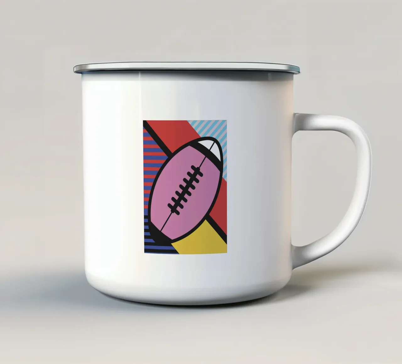 Pallone da rugby tazza in smalto da LOOK DIFFERENT