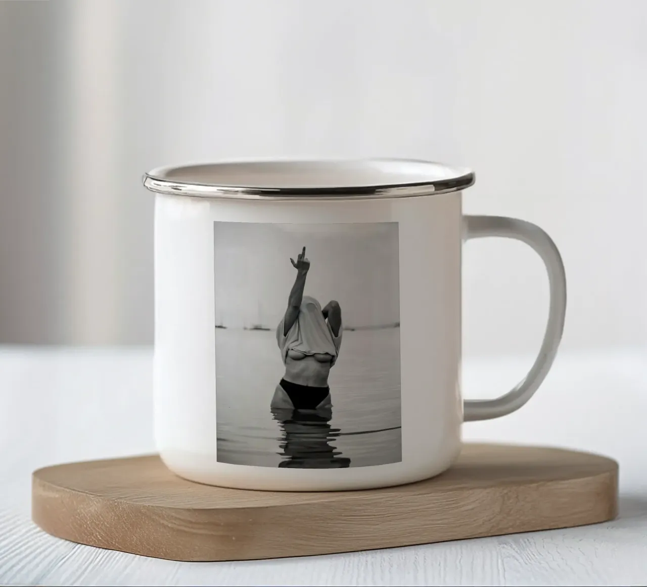 Dito medio tazza in smalto da Takeme